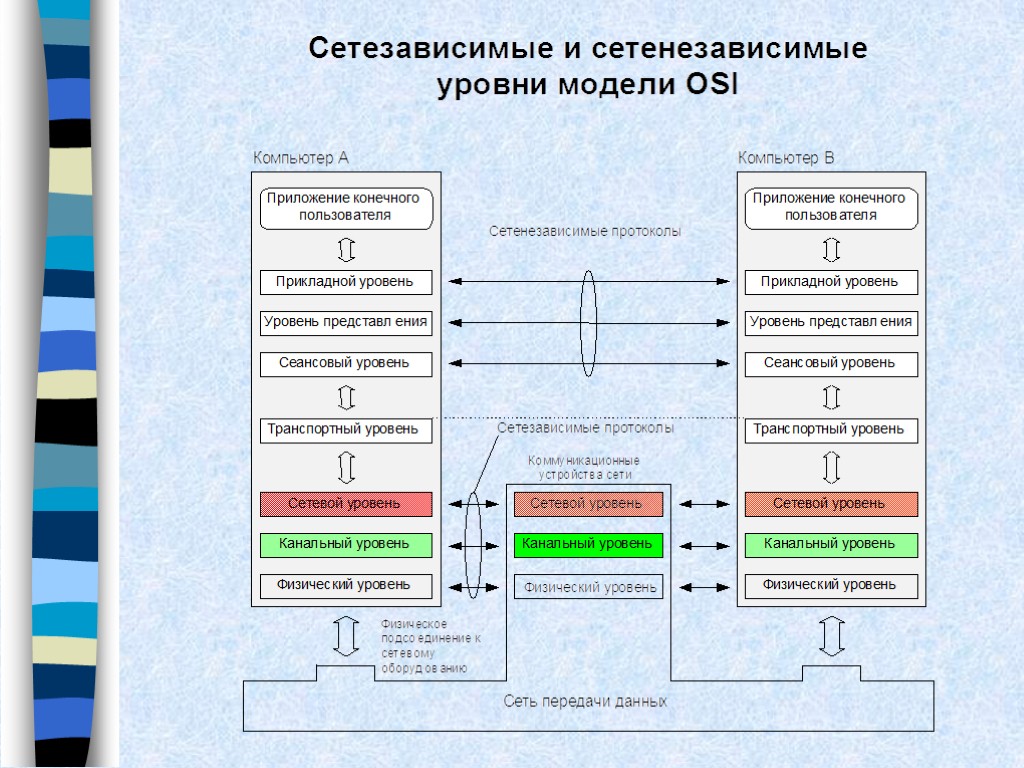 Протоколы передачи информации в сети. Сетевая модель и протоколы передачи данных. Сетезависимые и сетенезависимые уровни модели osi. Сетезависимые и сетенезависимые уровни стека протоколов TCP/IP. Протоколы транспортного уровня osi.