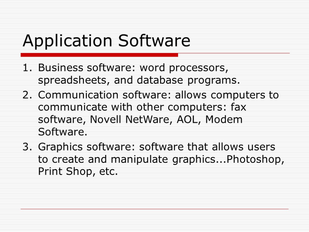 Communication software is. Types of Computers презентация.