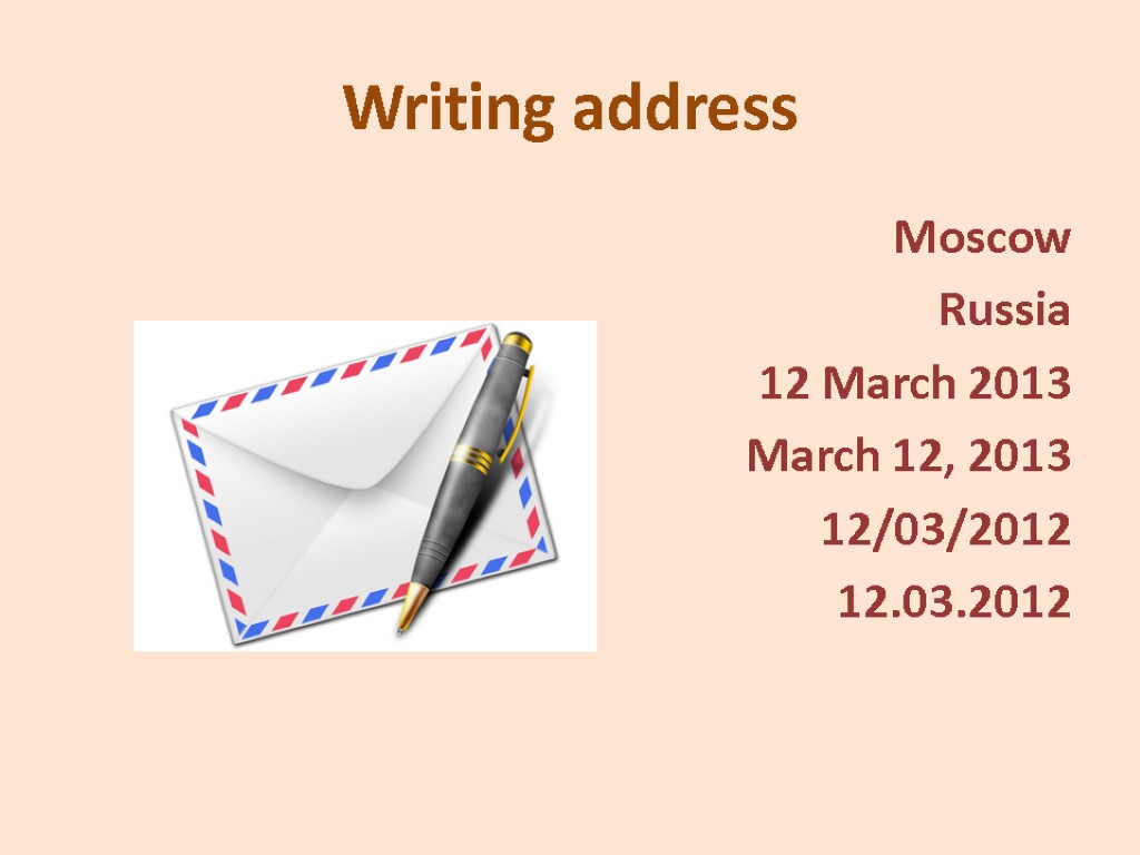 Write your address. Writing address. Personal Letters ppt. Writing ppt.