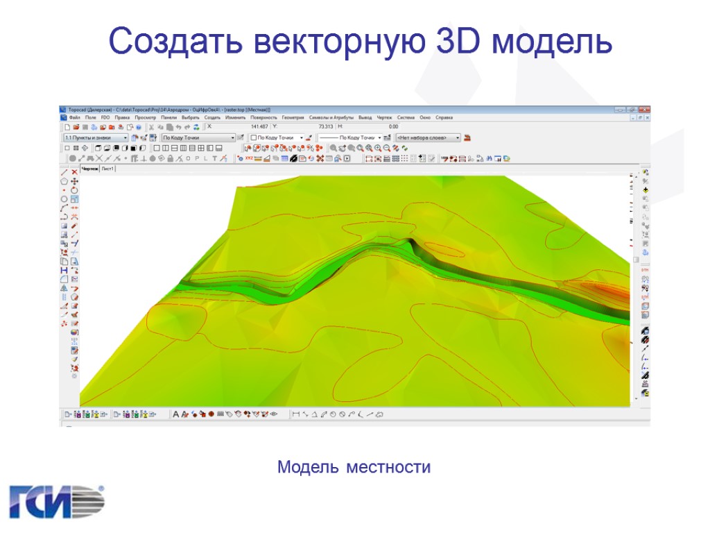 Какие из моделей относятся к графическим карта местности макет