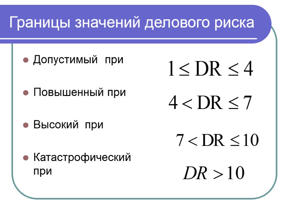 Временные границы значение. Пограничное значение допустимого риска. Границы значений пример. Формула рисков.