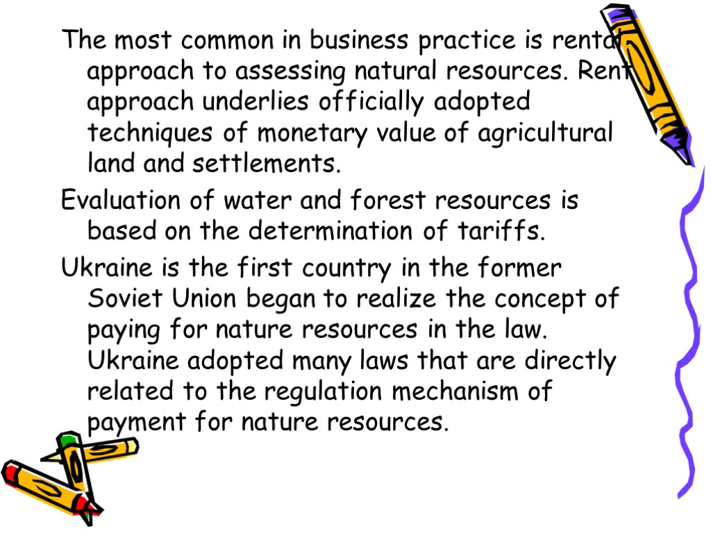 Natural Resources and its evaluation Topic 2 Plan