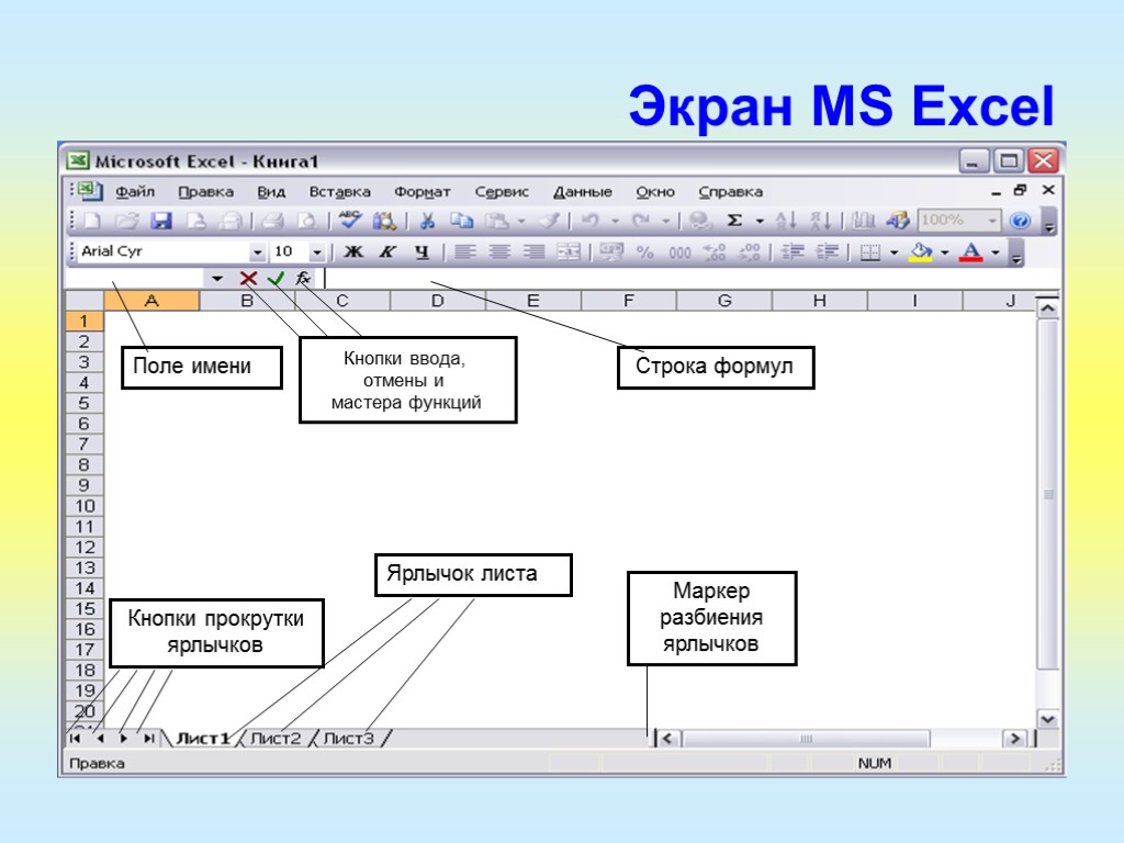 При работе в электронной таблице ms excel для чего предназначена кнопка показанная на рисунке