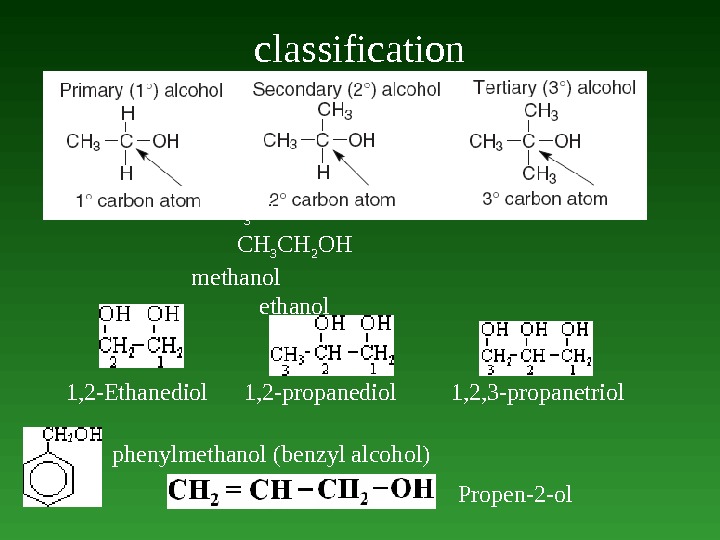 classification       1, 2 -Ethanediol 1, 2 -propanediol   1,