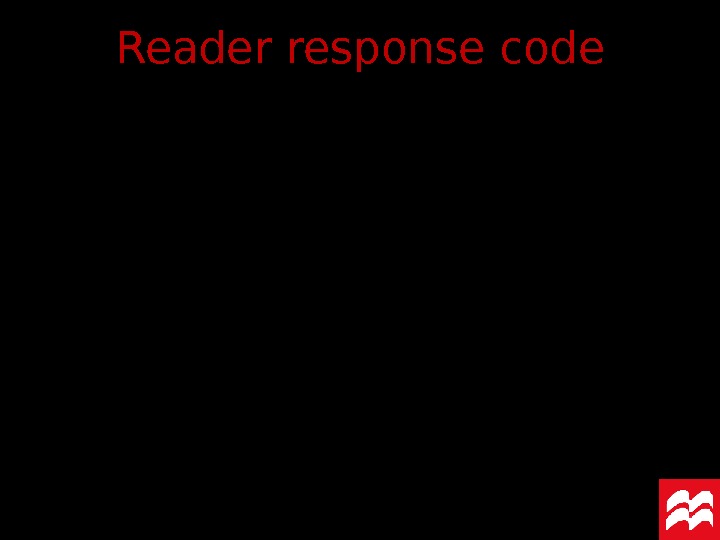 Reader response code 