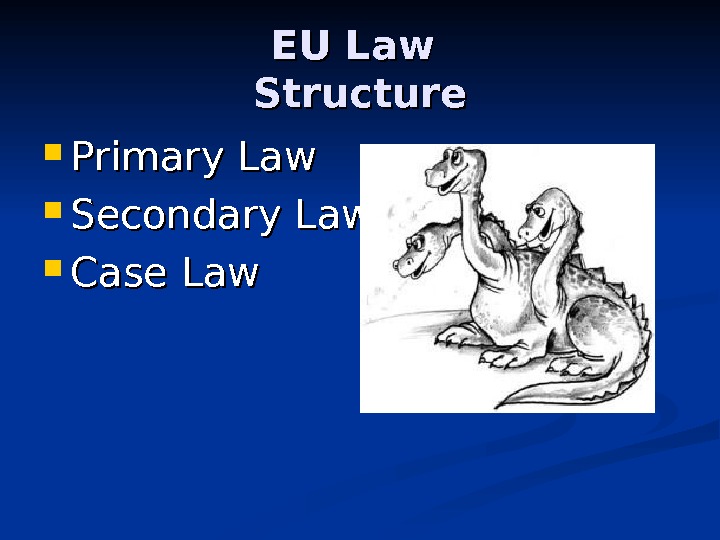 EU Law Structure Primary Law Secondary Law Case Law 