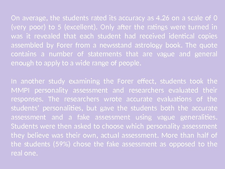 On average,  the students rated its accuracy as 4. 26 on a scale of 0