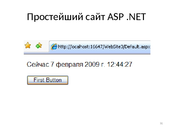 Простейший сайт ASP. NET 31 