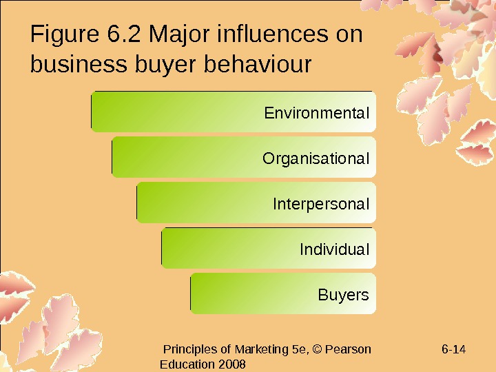   Principles of Marketing 5 e, © Pearson Education 2008 6 - 14 Figure 6.