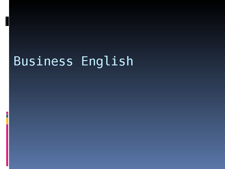 Business English 