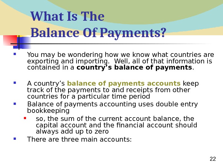 22 What Is The Balance Of Payments?  You may be wondering how we know