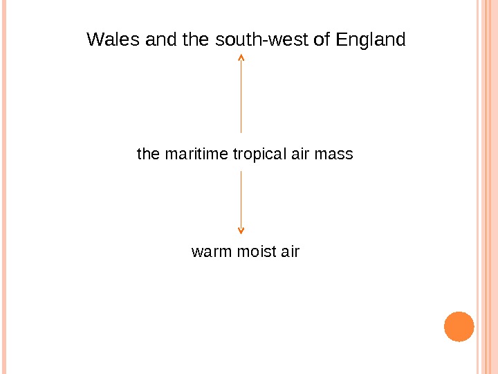 Wales and the south-west of England the maritime tropical air mass warm moist air  