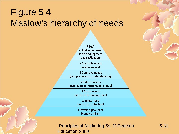   Principles of Marketing 5 e, © Pearson Education 2008 5 - 31 Figure 5.