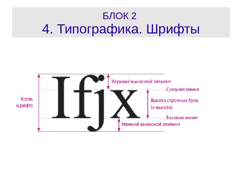   БЛОК 2 4. Типографика. Шрифты 