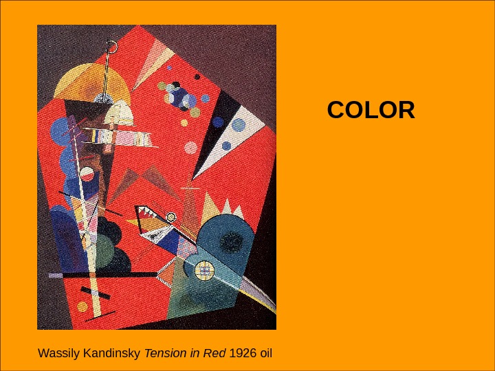  COLOR Wassily Kandinsky Tension in Red 1926 oil COLOR 