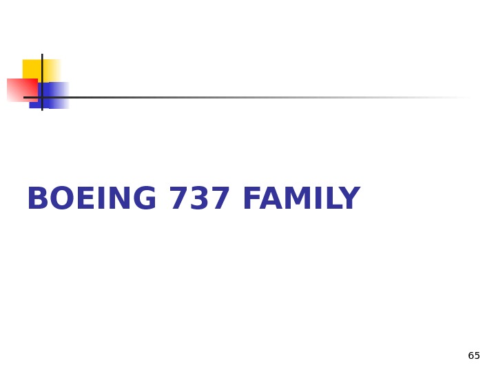 BOEING 737 FAMILY 65 
