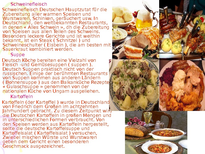     Schweinefleisch Deutschen Hauptzutat für die Zubereitung aller warmen Speisen und Wurstwaren, Schinken,