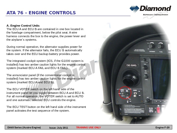 ATA 76 – ENGINE CONTROLS A. Engine Control Units The ECU A and ECU B are