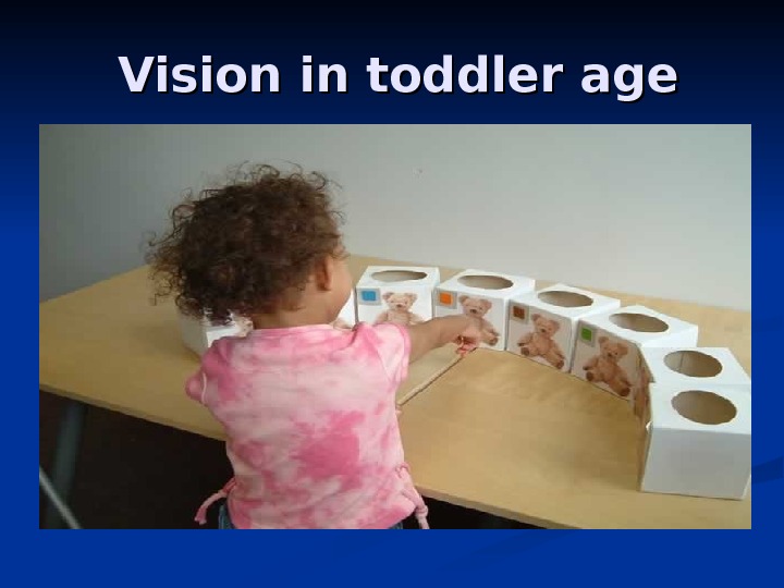 Vision in toddler age  