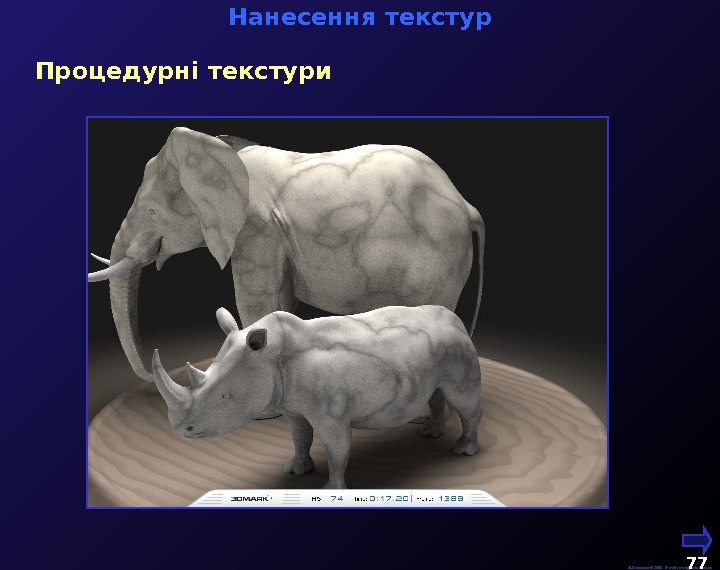   М. Кононов © 2009 E-mail: mvk@univ. kiev. ua 77  Нанесення текстур Процедурн і
