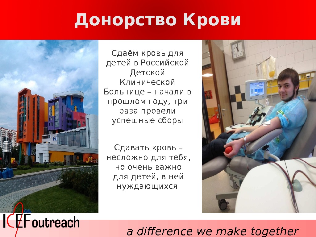 Донорство Крови Сдаём кровь для детей в Российской Детской Клинической Больнице – начали в прошлом году,