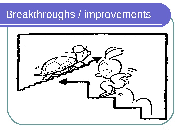 Breakthroughs / improvements 85 