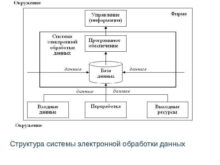 Структура системы электронной обработки данных  