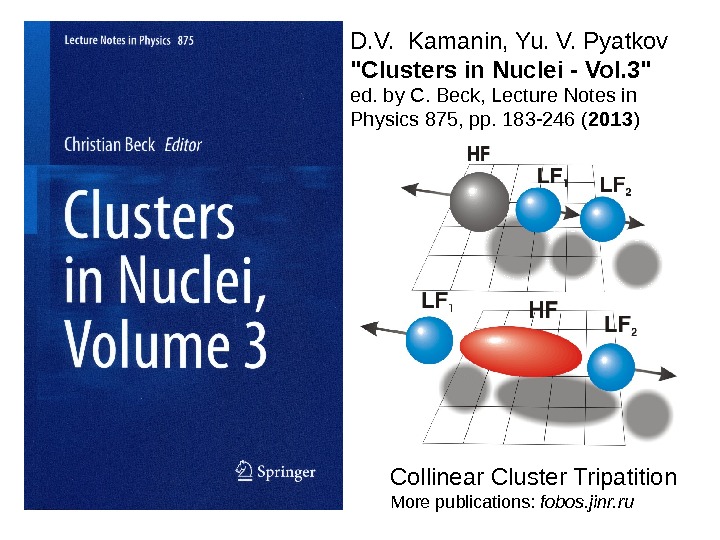 D. V. Kamanin, Yu. V. Pyatkov Clusters in Nuclei - Vol. 3 ed. by. C. Beck,