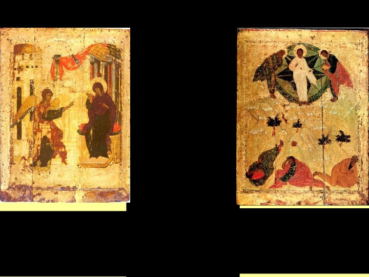Живопись В 1405 г. Рублёв участвовал в росписи Благовещенского собора Он также написал для этого собора