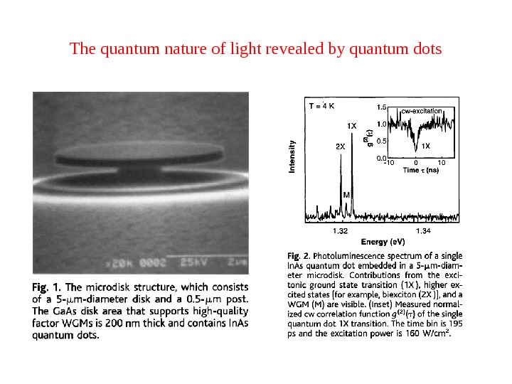 The quantum nature of light revealed by quantum dots 