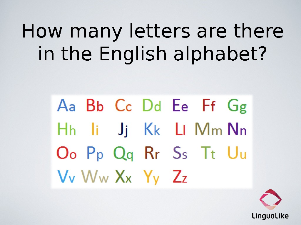 How many letters are there in the English alphabet? 