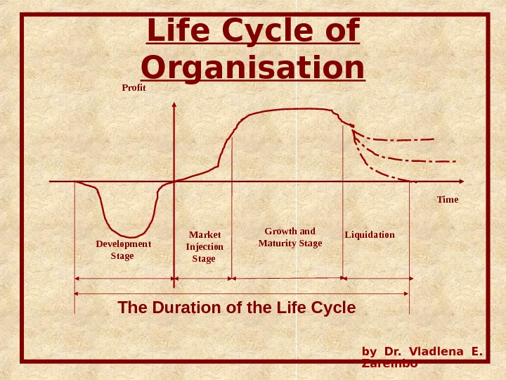 Life Cycle of Organisation The Duration of the Life Cycle Market Injection Stage  Growth and