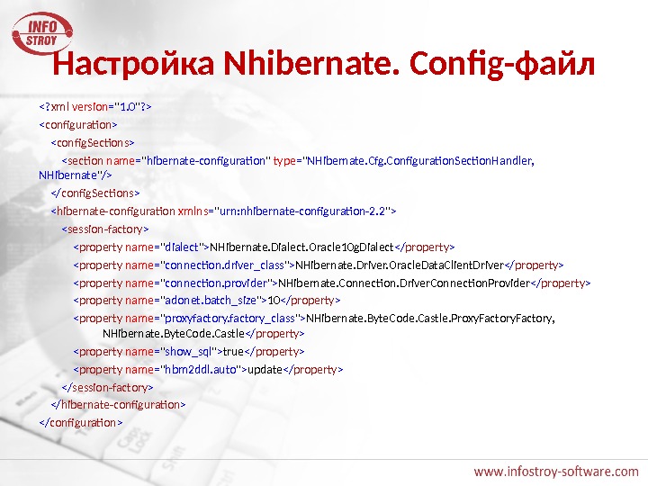 Настройка Nhibernate. Config- файл ? xml  version =  1. 0  ?  