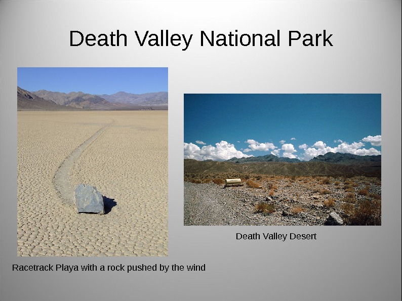 Death Valley National Park Racetrack Playa with a rock pushed by the wind Death Valley Desert