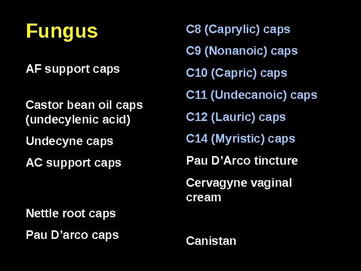 C 8 (Caprylic) caps C 9 (Nonanoic) caps C 10 (Capric) caps C 11 (Undecanoic) caps