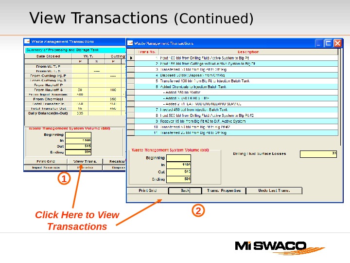 View Transactions  (Continued) Click Here to View Transactions 1 2 