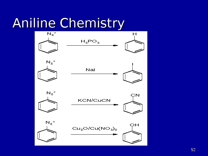5252 Aniline Chemistry. H I CN OH N 2+ H 3 PO 3 N 2+ Na.