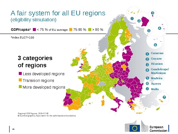│  24 A fair system for all EU regions (eligibility simulation) 3 categories of regions