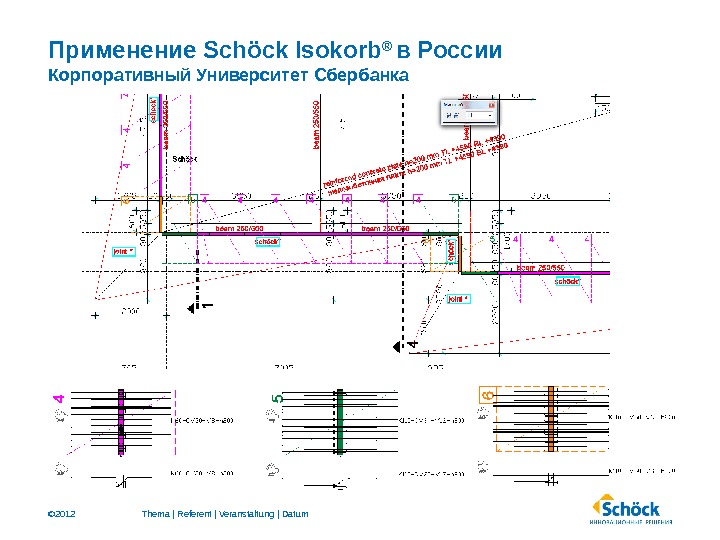 © 2012 Применение Schöck Isokorb ®  в России Корпоративный Университет Сбербанка Thema | Referent |