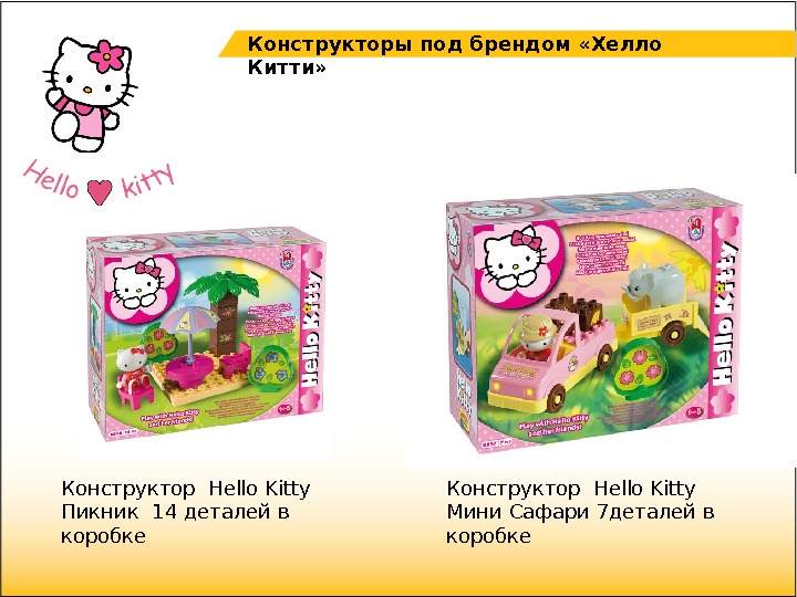   Конструктор Hello Kitty Пикник 14 деталей в коробке Конструктор Hello Kitty Мини Сафари 7