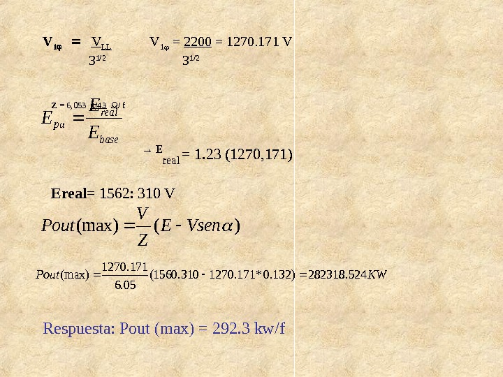 → E real  = 1. 23 (1270, 171) Z = 6, 053  1, 43