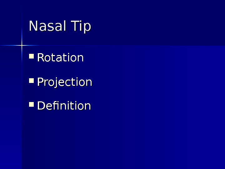 Nasal Tip Rotation Projection Definition 