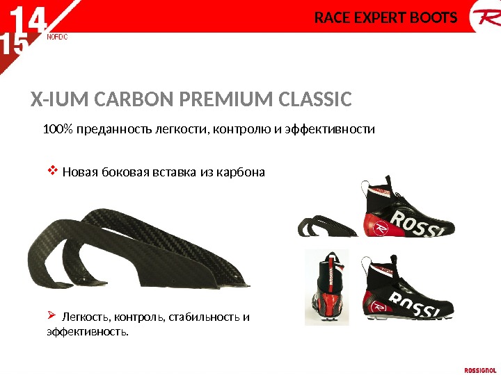 X-IUM CARBON PREMIUM CLASSIC  Новая боковая вставка из карбона Легкость, контроль, стабильность и эффективность. RACE