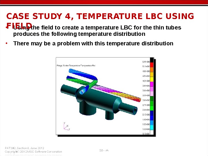  • Using the field to create a temperature LBC for the thin tubes produces the