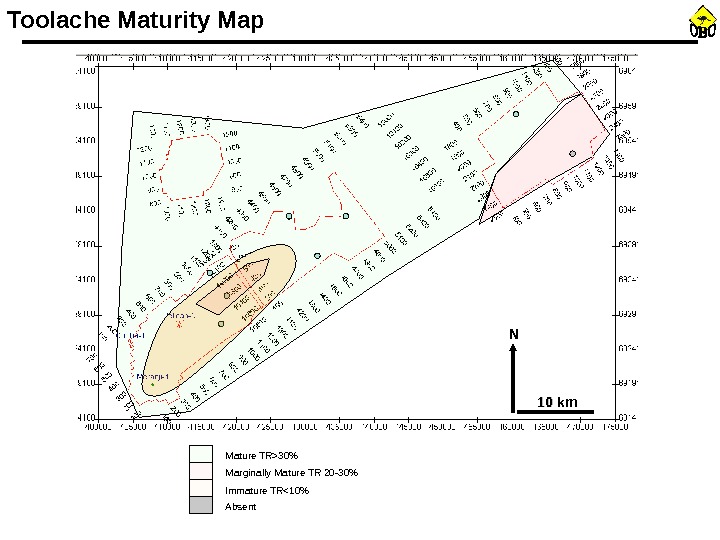 Toolache Maturity Map Mature TR30 Marginally Mature TR 20 -30 Immature TR10 Absent 10 km. NN