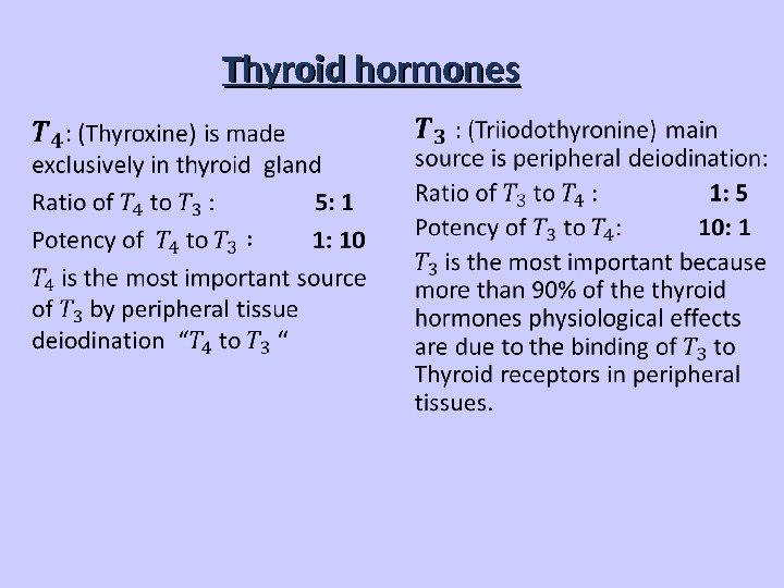 Thyroid hormones 