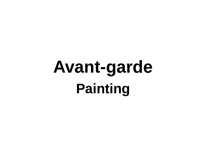 Avant-garde Painting 