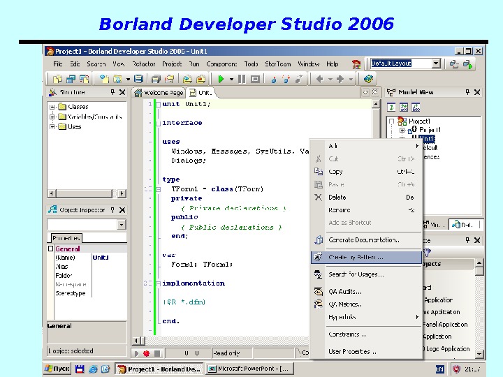 Patterns 57 Borland Developer Studio 2006 