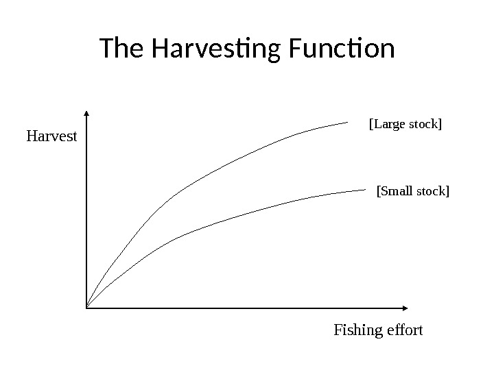 The Harvesting Function Harvest Fishing effort [Small stock][Large stock] 
