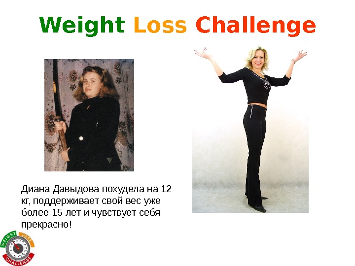Weight Loss  Challenge Диана Давыдова похудела на 12 кг, поддерживает свой вес уже более 15